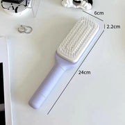 Anti-Static Massage Comb Scalable Rotate Lifting Self Cleaning Hairbrush_14