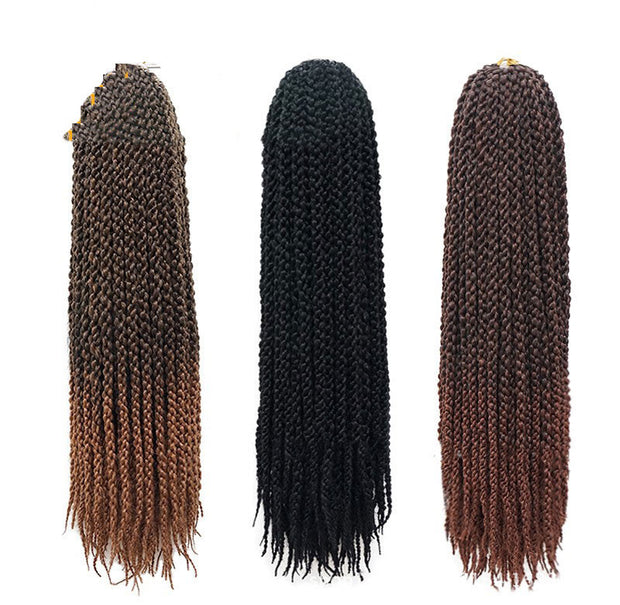 Tresses Crochet Cheveux Synthétiques Noir Marron  Twist Tresses Crochet Twist Pour Femmes