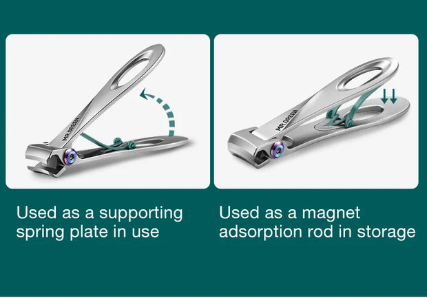 MR.GREEN Coupe-ongles avec ouverture large en acier inoxydable, coupe-ongles pour les ongles des mains et des pieds épais et durs, outils de manucure