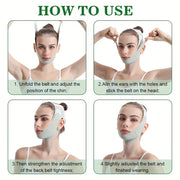 Bandage minceur réutilisable pour le visage, modelage du visage en V, ceinture de levée du menton et des joues, bande de massage facial, outils de soin de la peau pour les femmes