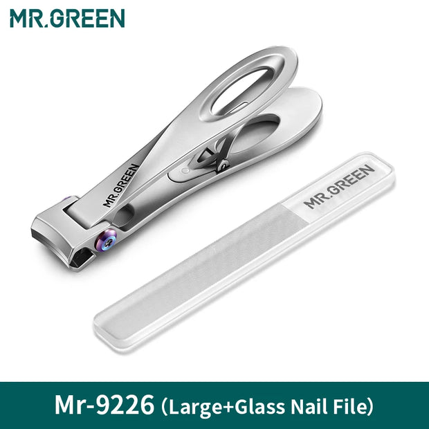 MR.GREEN Coupe-ongles avec ouverture large en acier inoxydable, coupe-ongles pour les ongles des mains et des pieds épais et durs, outils de manucure