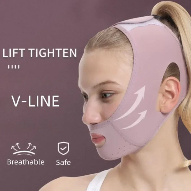 Bandage minceur réutilisable pour le visage, modelage du visage en V, ceinture de levée du menton et des joues, bande de massage facial, outils de soin de la peau pour les femmes