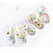 Nail Jewelry  Fournitures de salon de manucure pour femmes et filles, paillettes en forme de flocon de neige pour ongles, tranches de paillettes pour art des ongles, décoration 3D, paillettes étincelantes.