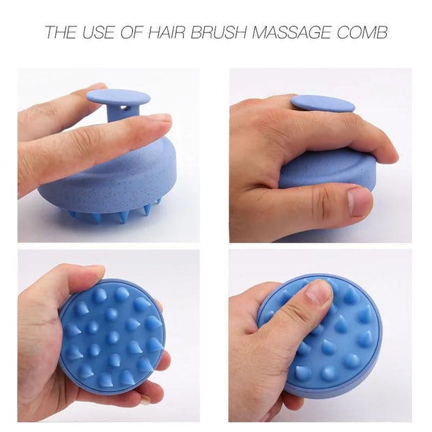 Brosse à Shampooing avec Tête de Massage pour le Cuir Chevelu