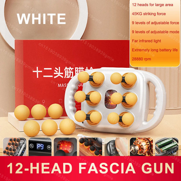 Fascia Gun 12/8 Heads Electric Massage