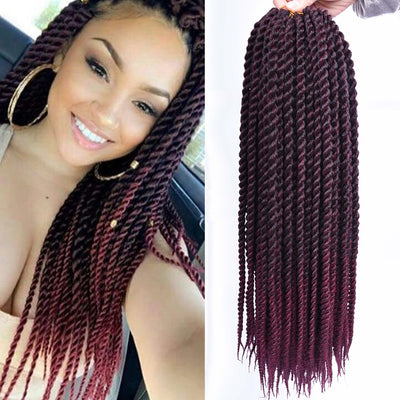 Tresses Crochet Cheveux Synthétiques Noir Marron  Twist Tresses Crochet Twist Pour Femmes